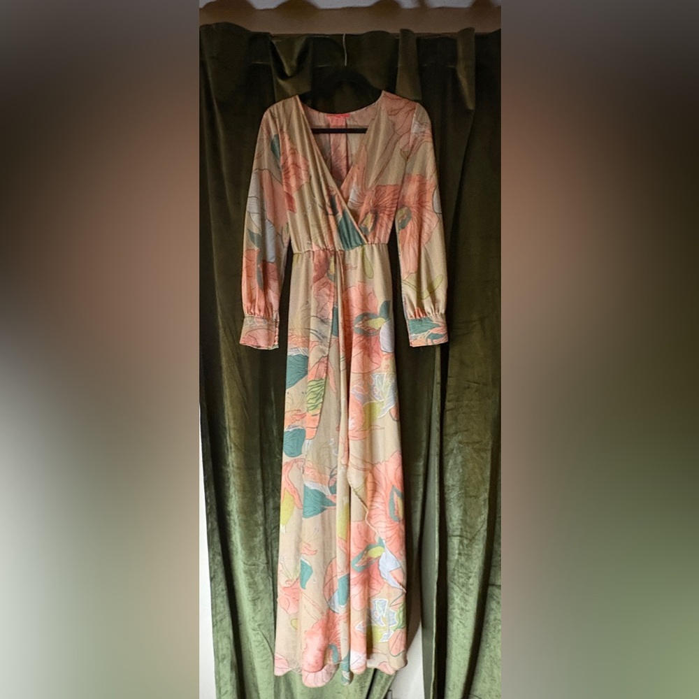 Floral Long Sleeve Dress layered bottom